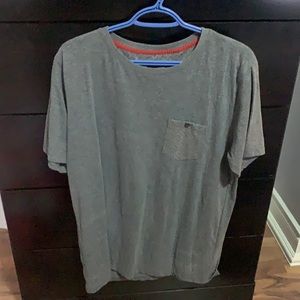 Denim and Flower t shirt with pocket. Size XL, fits more like a Large.